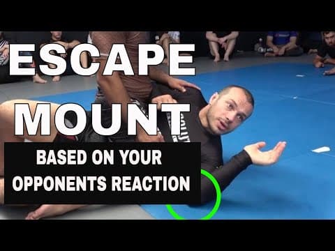 Escaping the mount  Choosing the escape based on where their weight is placed